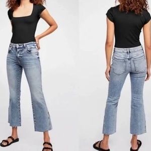 FREE PEOPLE Rita Crop Raw Edge Flair